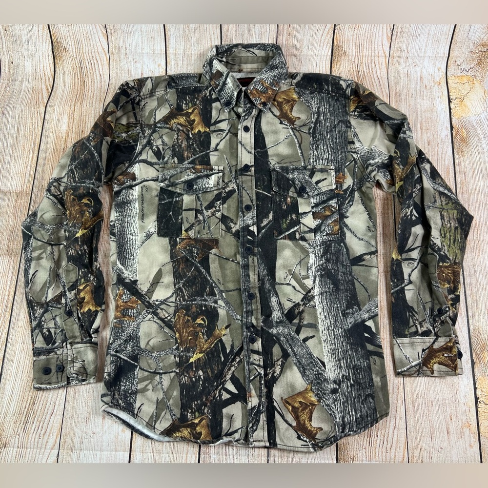 True Timber Camo Hunting Button Shirt Size Small